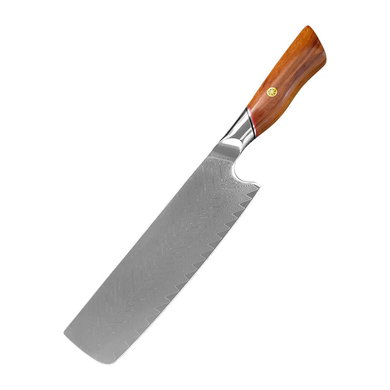 InLeung Damascus Steel Chef Knife – Cleaver & Slicer 19cm Damascus Kitchen Knife Axl Cleaver Knife