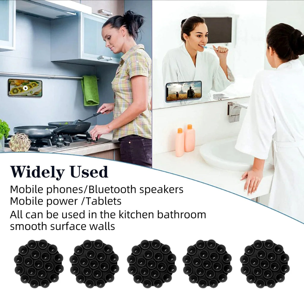 Silicone Suction Cup Phone Holder – Double-Sided Wall Mount Phone Suction Mount Axl