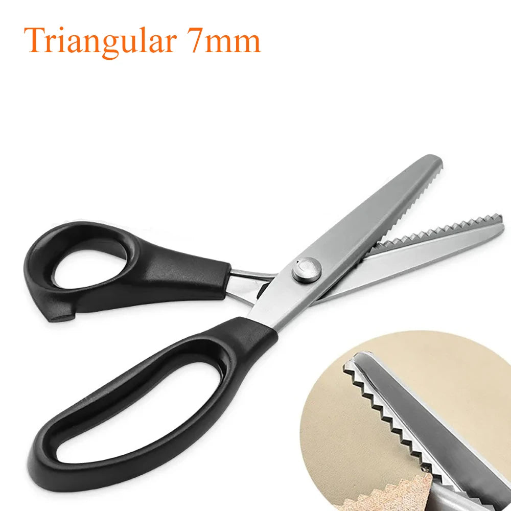 Zigzag Pinking Shears – Stainless Steel Fabric & Lace Scissors Pinking Shears Axl Triangular 7mm