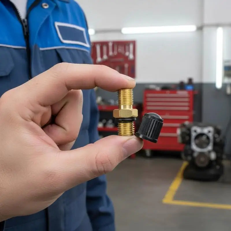 Brass Tire Valve Stems M8x1 – Heavy Duty Air Valves & Dust Caps Tire Valve Stem Axl
