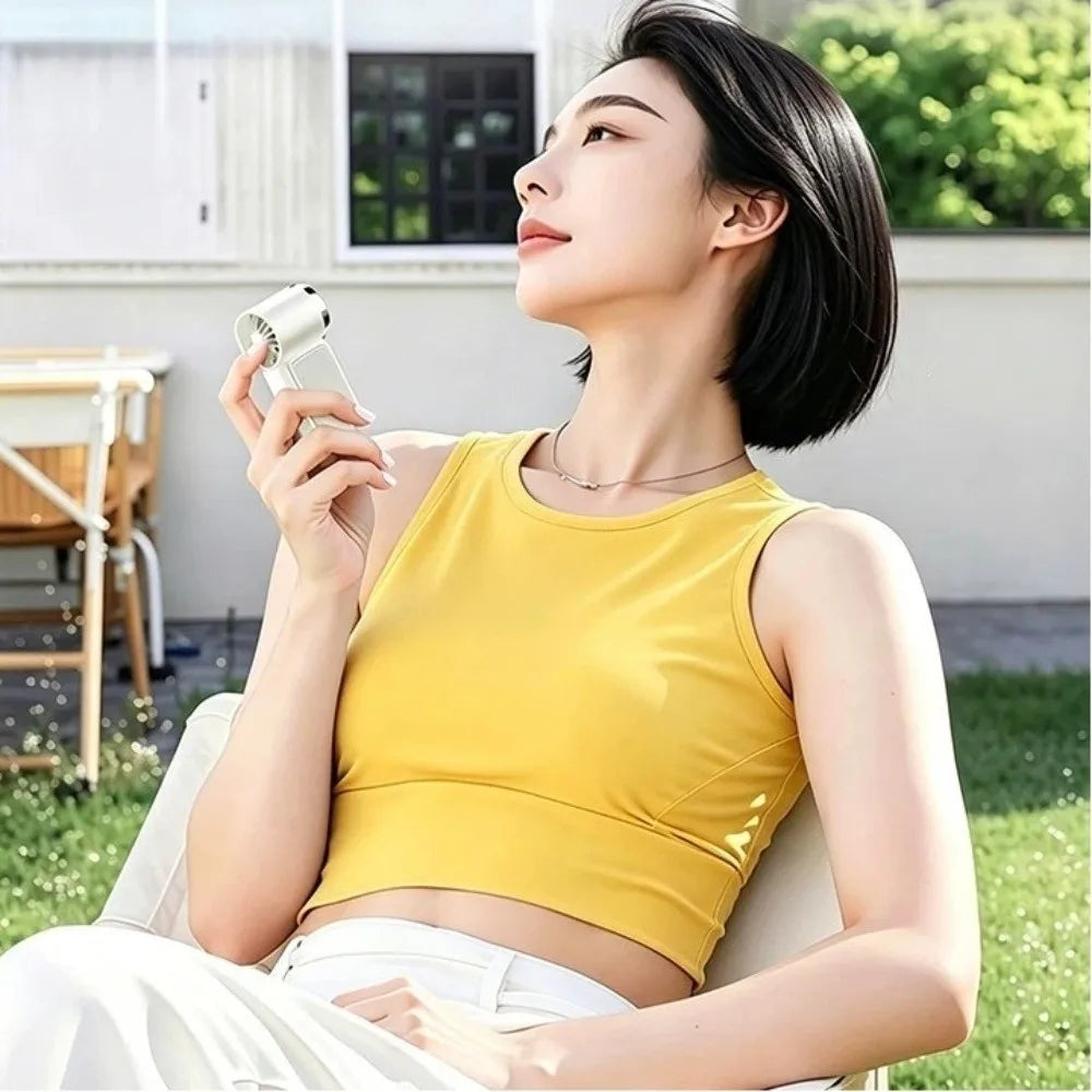 Mini Handheld Fan | 100-Speed LED Display USB Rechargeable Handheld Portable Fan Axl