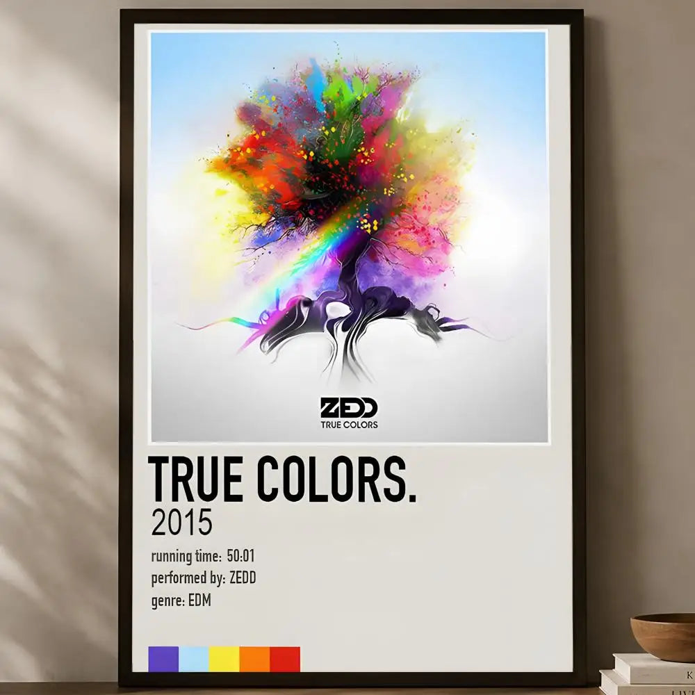 Zedd Self-Stick HD PVC Wall Art Poster – Waterproof Decor Wall Art Poster Axl White07 40X50cmNoframe