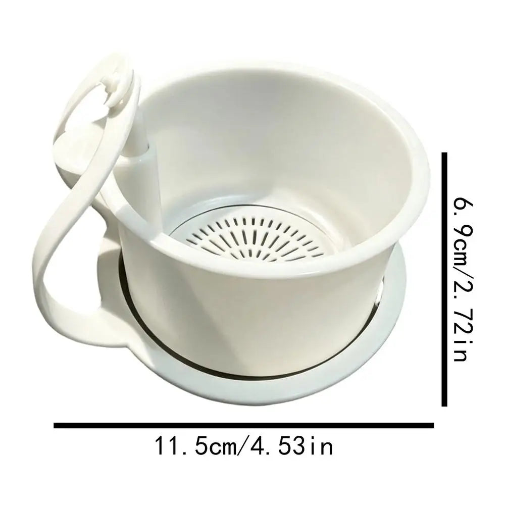 Self-Cleaning Push Sink Strainer Basket | Food Waste Filter Sink Strainer Basket Axl White