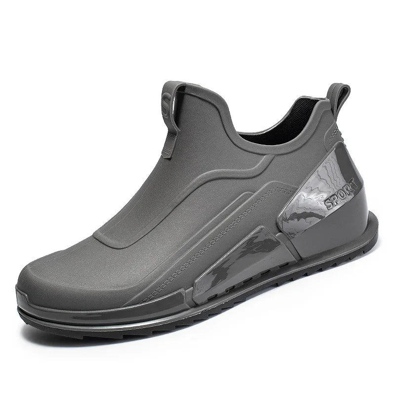 Men's Waterproof Ankle Rain Boots – Non-Slip Outdoor Fishing Men's Rain Boots Axl
