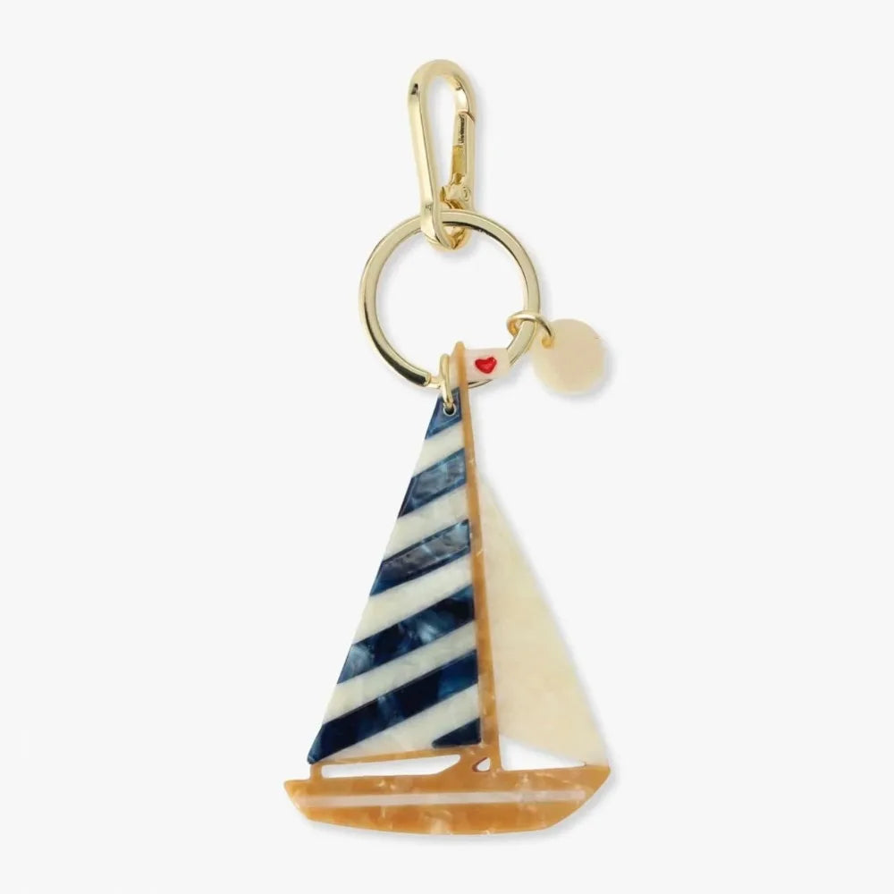 Retro Ocean Acrylic Keychain – Surfboard Crab Bag Charm Pendant