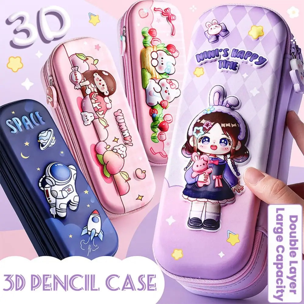 Capybara 3D Pencil Case – Double Layer Large Capacity Pen Box Pencil Case Axl