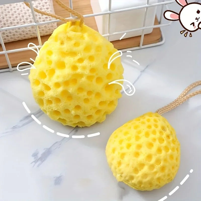 Flower-Shaped Exfoliating Bath Sponge Set – Foaming Massage Balls Bath Sponge Set Axl