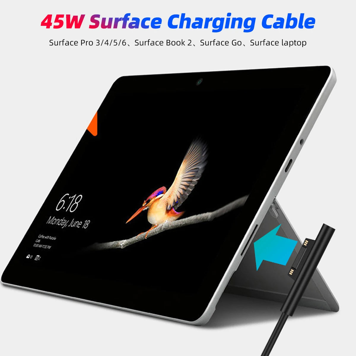 USB-C to Surface Magnetic Charger Cable – 45W PD Fast Charge Magnetic Charger Cable Axl