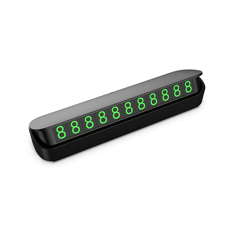 Luminous Temporary Parking Card with Phone Number Holder Parking Card Holder Axl black