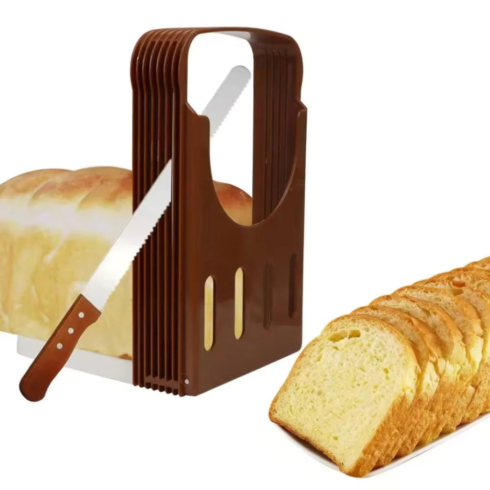 Foldable Bread Slicer Rack – Even Toast & Sandwich Cuts Bread Slicer Rack Axl