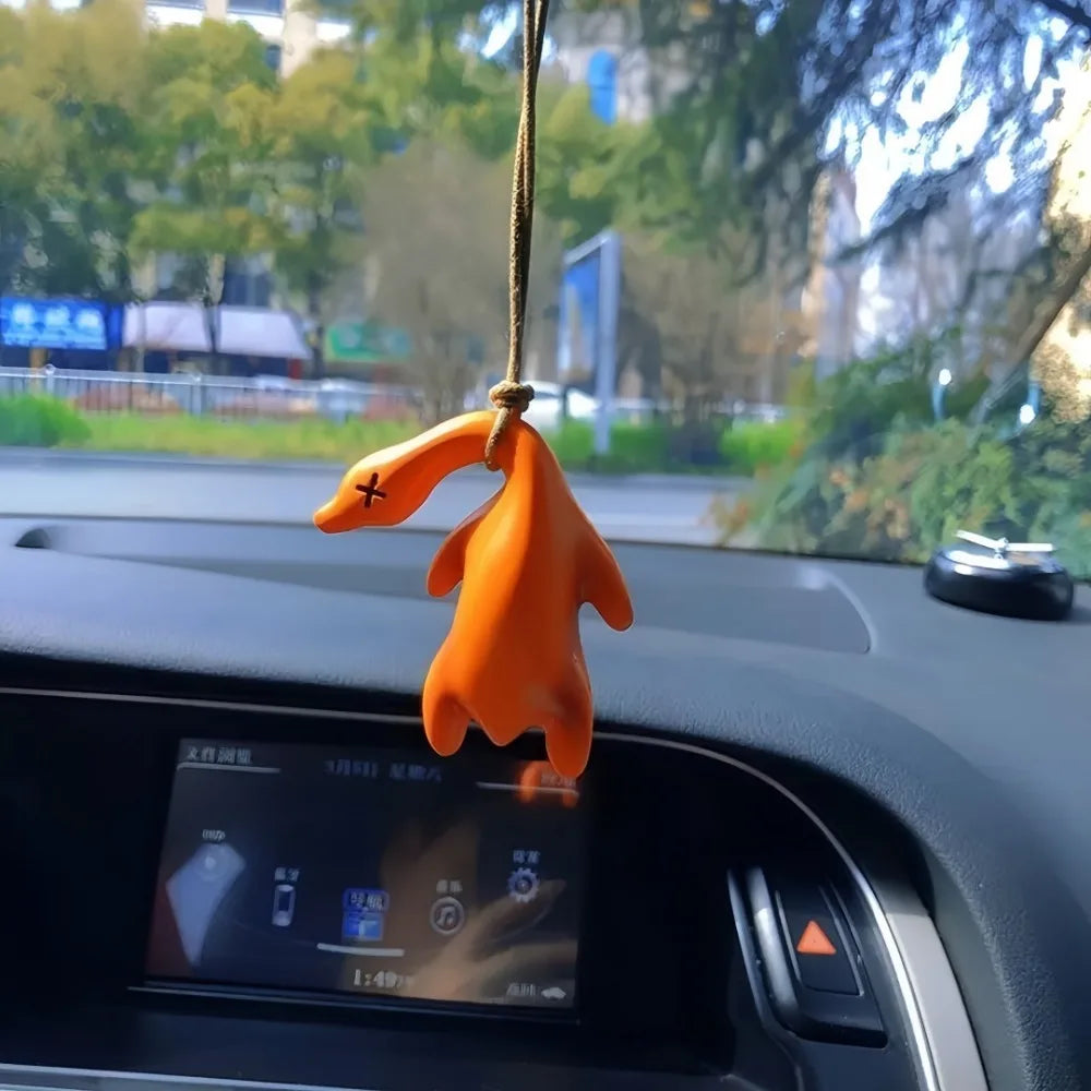 UV Color-Changing Roast Duck Car Mirror Pendant | Resin Car Mirror Pendant Axl