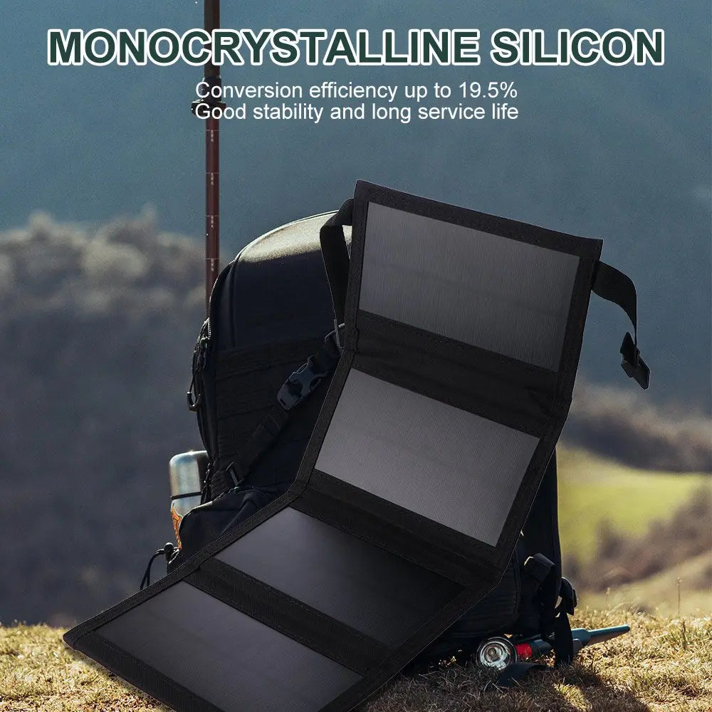 20W Foldable Solar Panel – Waterproof USB Portable Charger Foldable Solar Panel Axl