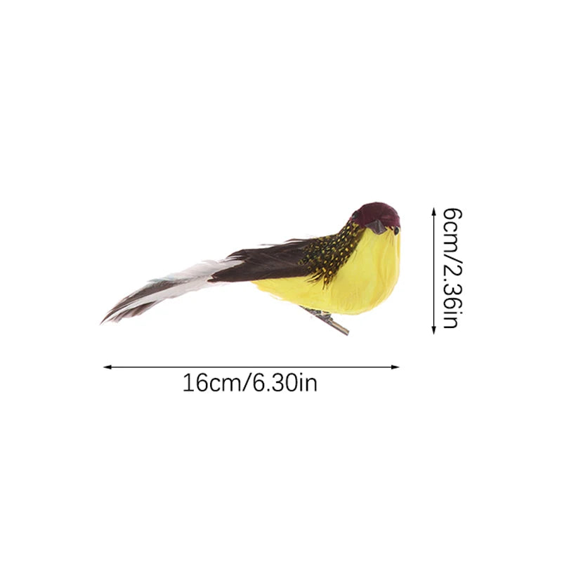 Artificial Foam Simulation Bird Figurine – Dove Decor Ornament Bird Decoration Figurine Axl Yellow