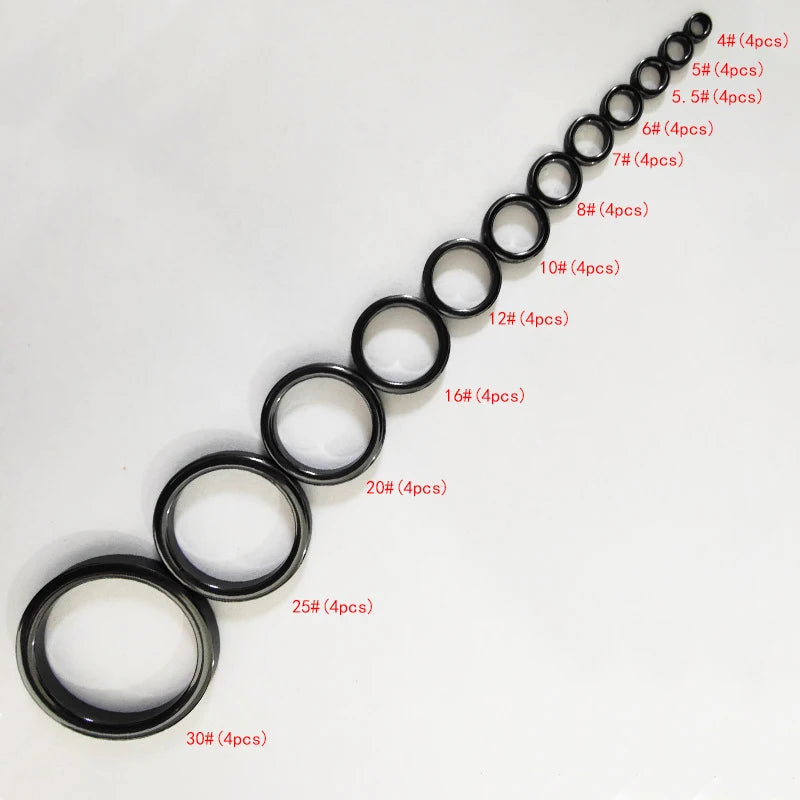 48Pcs Ceramic Fishing Rod Guide Rings – 12 Sizes Set Fishing Rod Guide Rings Axl