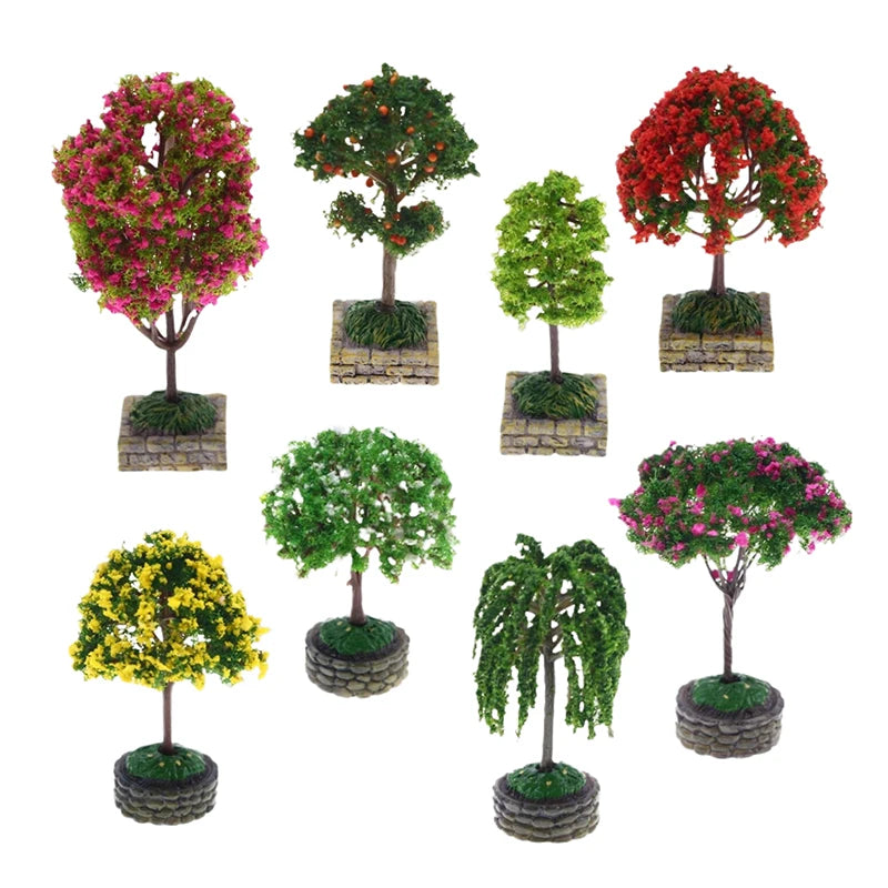 1:12 Dollhouse Mini Flower Tree | Micro Landscape Decor Prop Dollhouse Miniature Axl