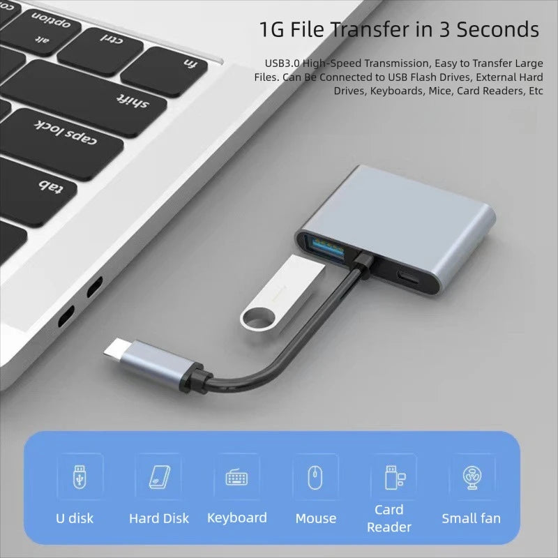 USB-C to HDMI & VGA Multiport Adapter | 4K, PD, USB 3.0 USB-C Multiport Adapter Axl