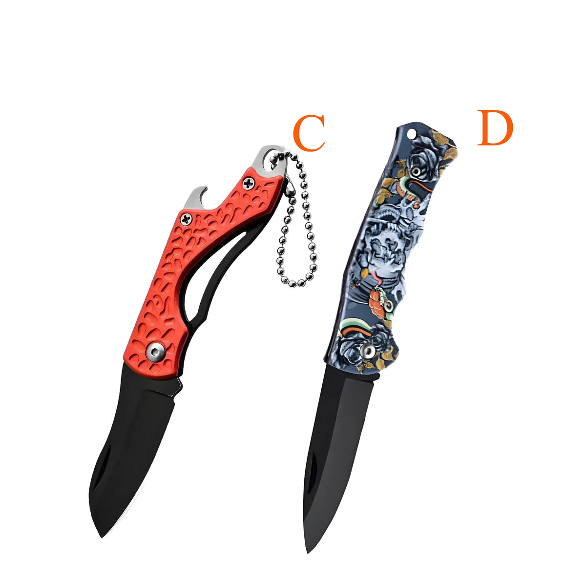 Folding Stainless Steel Paring Knife – Portable Kitchen Knife Folding Kitchen Knife Axl Knife-CD-2PCS