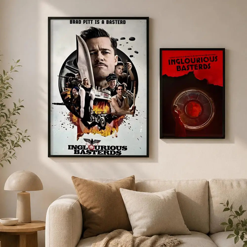 Inglourious Basterds Movie Poster – Peel & Stick PVC Wall Art Movie Wall Poster Axl