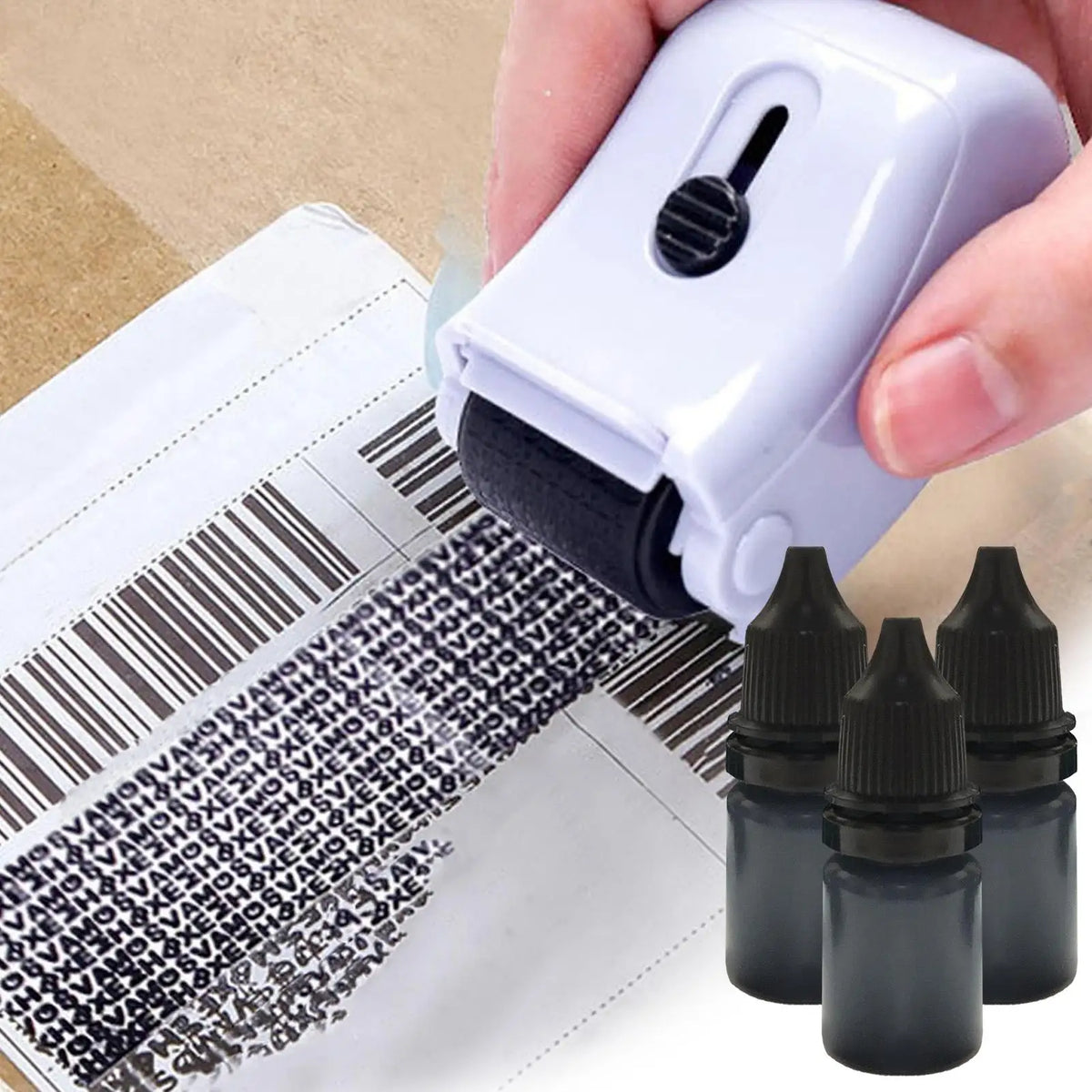 Privacy Stamp Refill Ink Set – Quick-Dry Black Ink 3×10ml Stamp Refill Ink Axl