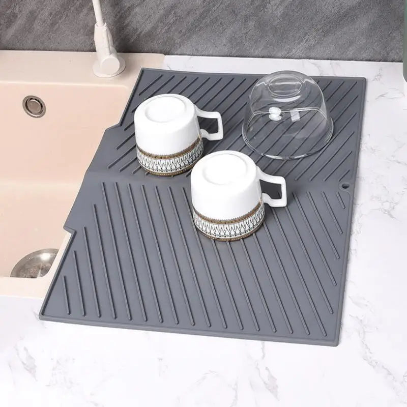 Silicone Dish Drying Mat – Non-Slip Heat-Resistant Kitchen Pad Silicone Drying Mat Axl