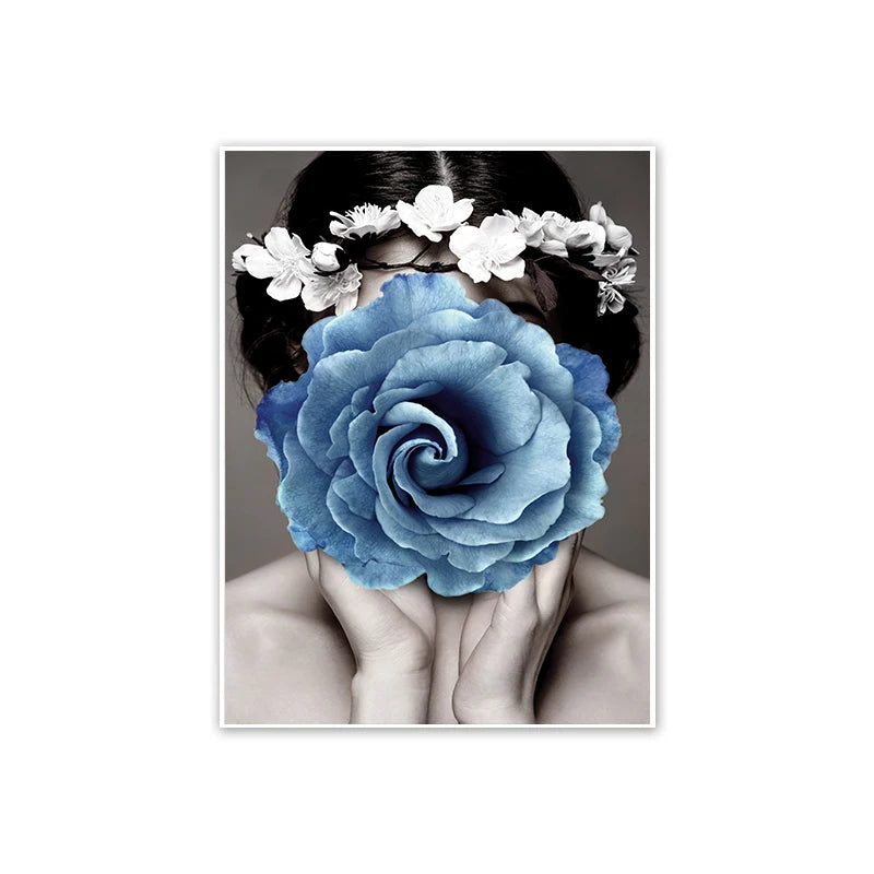 Women Butterfly Floral Wall Art Poster – Modern Home Décor Wall Art Poster Axl 27 42x30cm