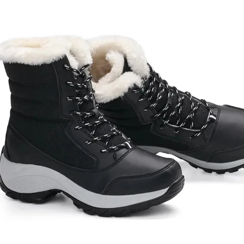 Women's Waterproof Plush Wedge Ankle Snow Boots – Winter 2025 Winter Ankle Boots Axl