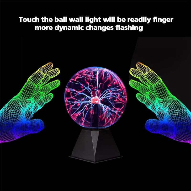 Magic Plasma Ball Touch Lamp 3–8 Inch | Night Light Décor Plasma Ball Lamp Axl