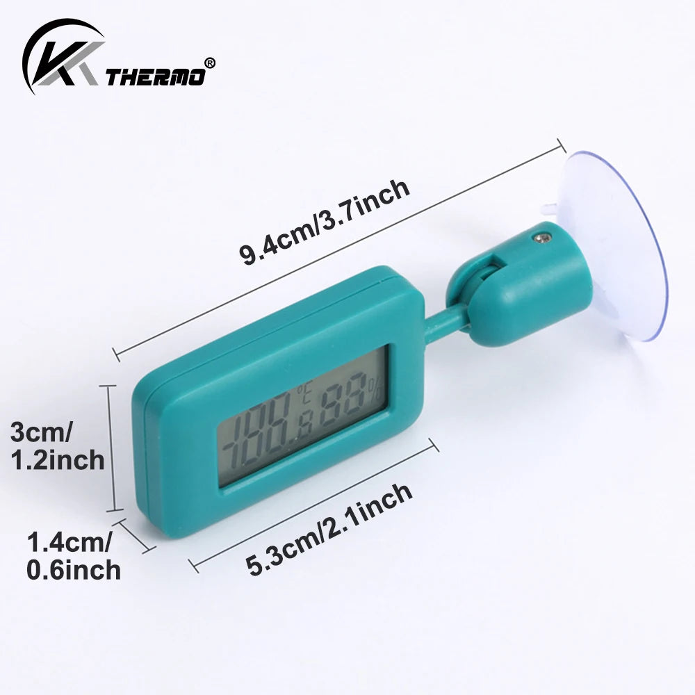 Mini Digital Reptile Thermometer Hygrometer – 360° Suction Cup Reptile Thermometer Hygrometer Axl