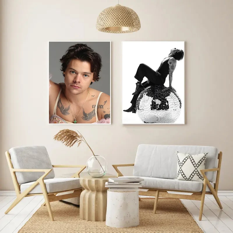 Harry Styles Wall Poster – Self-Adhesive Waterproof Art Sticker Wall Art Poster Axl