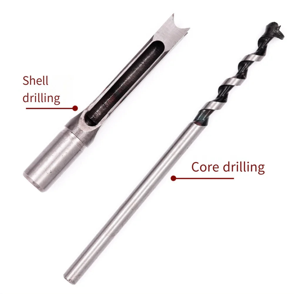 HSS Square Hole Drill Bit 6–18mm | Mortising Chisel Wood Mortising Drill Bit Axl