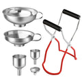 Stainless Steel Canning Funnel Set & Jar Lifter – 4/6 Pcs Canning Funnel Set Axl 6pcs Set