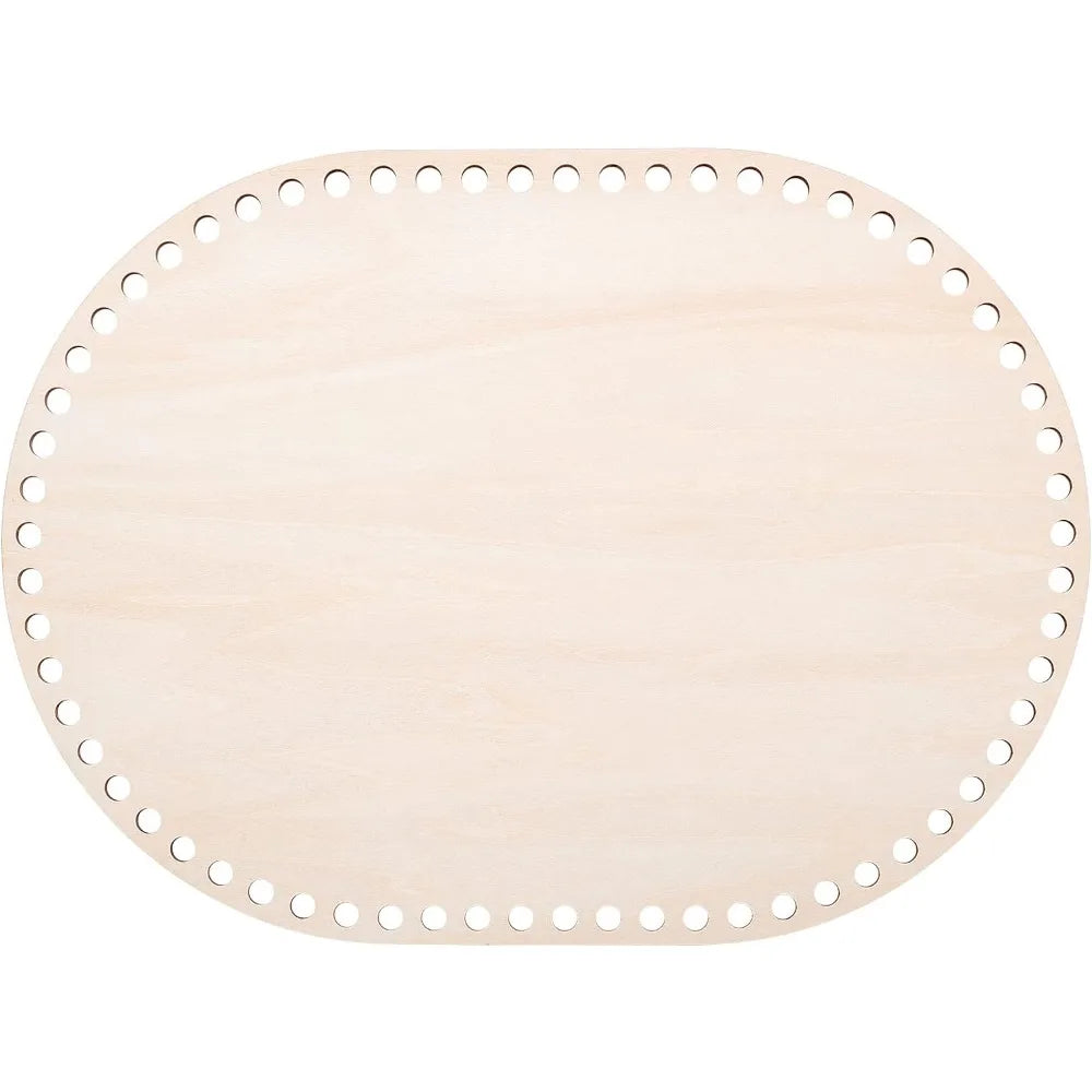 Oval Wood Crochet Basket Base 35x25cm | DIY Knitting Base Crochet Basket Base Axl