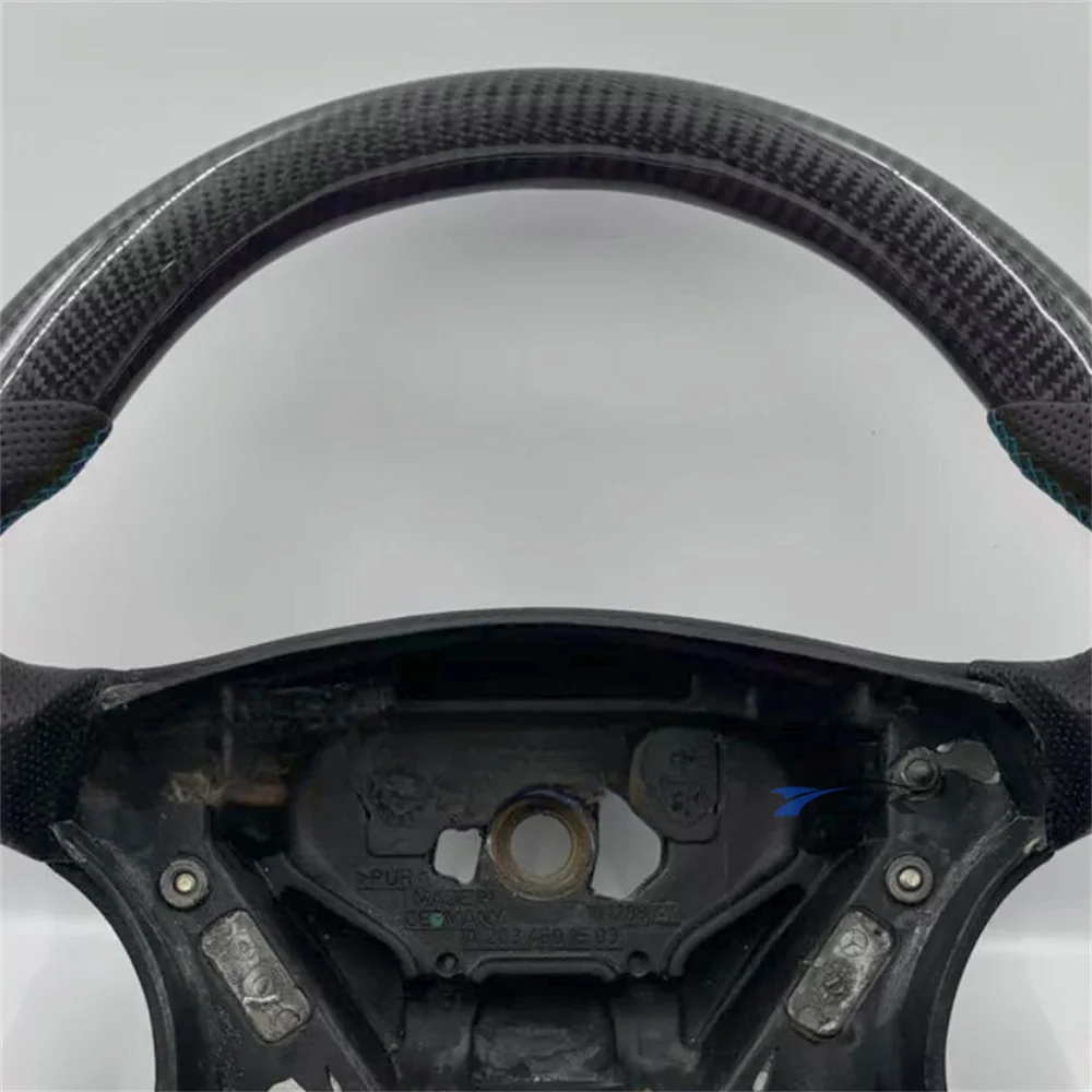 Carbon Fiber Leather Steering Wheel – Mercedes W203 C32 AMG Custom Steering Wheel Axl