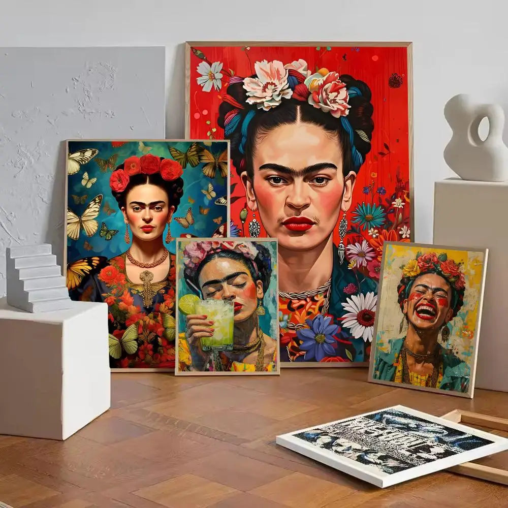Frida Kahlo Art Poster Wall Sticker – Home Decor Mural Decal Wall Art Sticker Axl