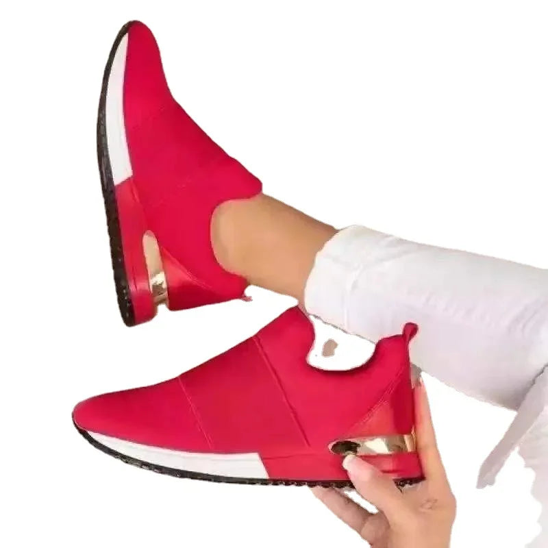 Women's Breathable Mesh Slip-On Sneakers | Casual Vulcanize Slip-On Sneakers Axl