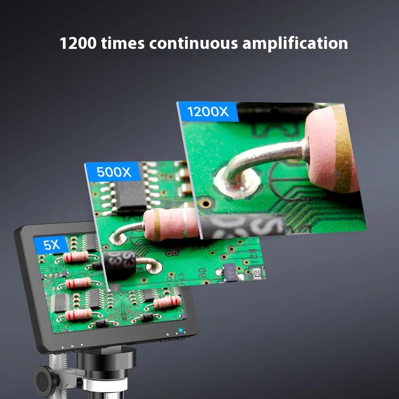 7-Inch 1200X HD Digital Microscope | Remote & Built-In Battery Digital Microscope Axl