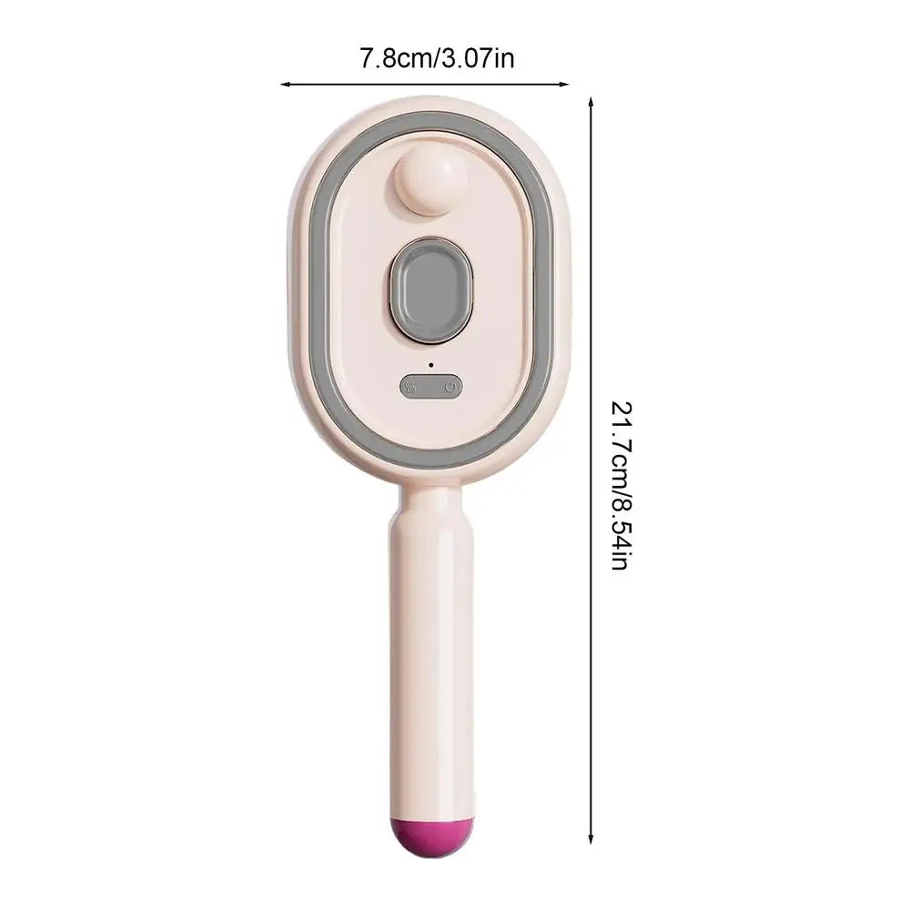 Rechargeable Steam Hair Brush – Detangling & Smoothing Comb Steam Hair Brush Axl Pink