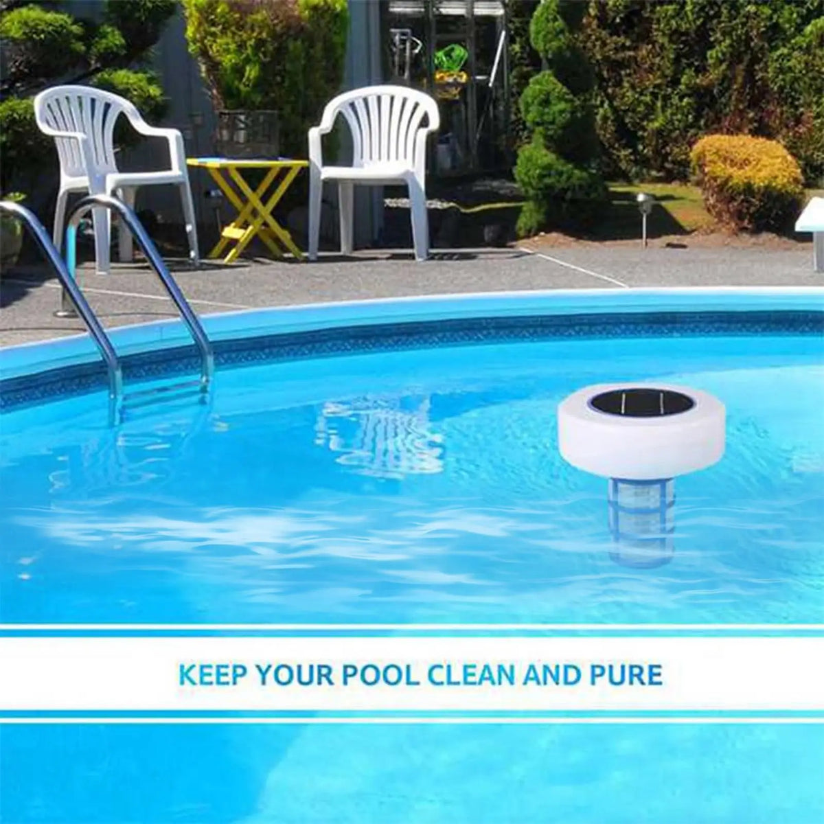 Solar Copper Pool Ionizer – Floating RGB LED Cleaner Pool Ionizer Axl