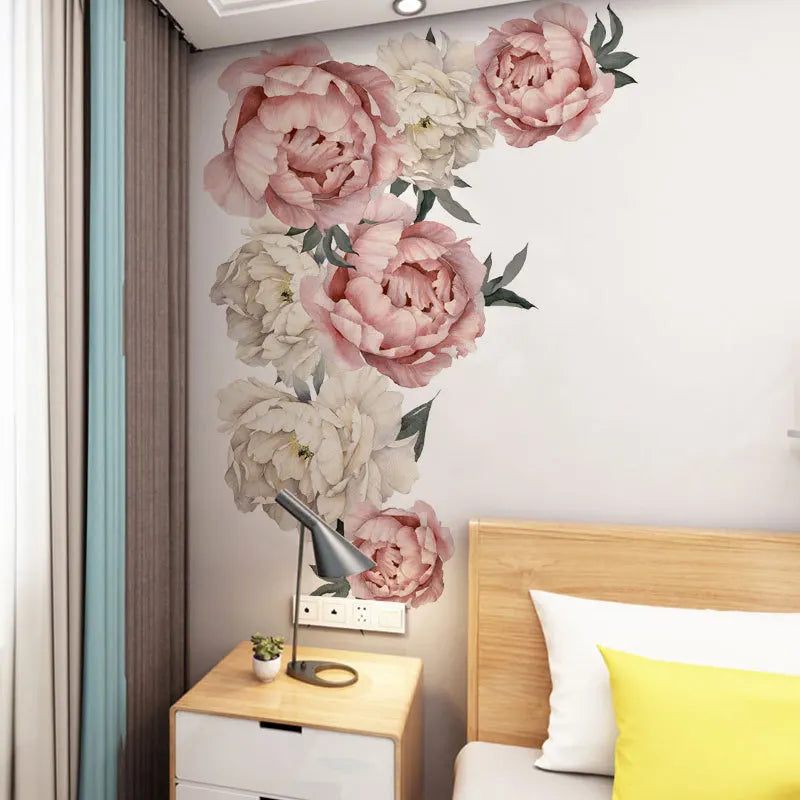 3D Peony Flower Wall Sticker | Floral Room Décor 40×60cm Wall Sticker Axl