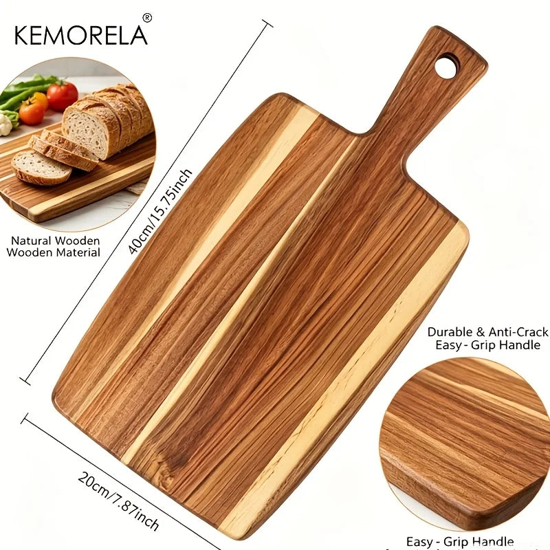 Acacia Wood Cutting Board with Handle | Meat, Cheese & Charcuterie Wood Cutting Board Axl 1PCS