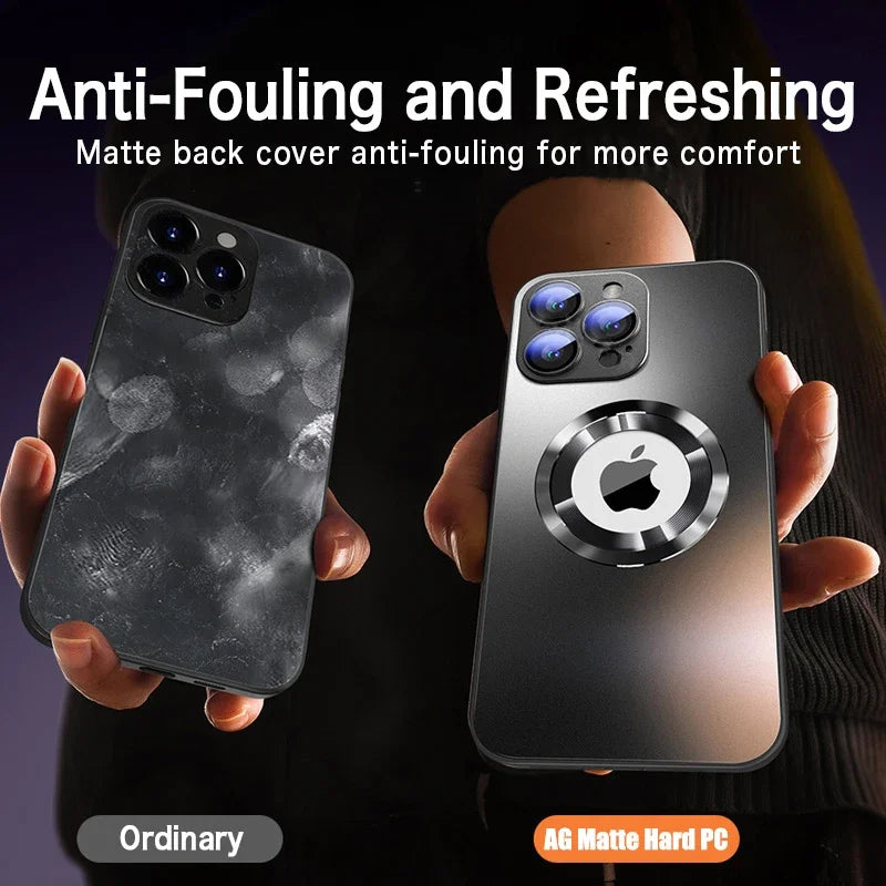Matte MagSafe iPhone Case – Shockproof Camera Protection Cover Magnetic Phone Case Axl