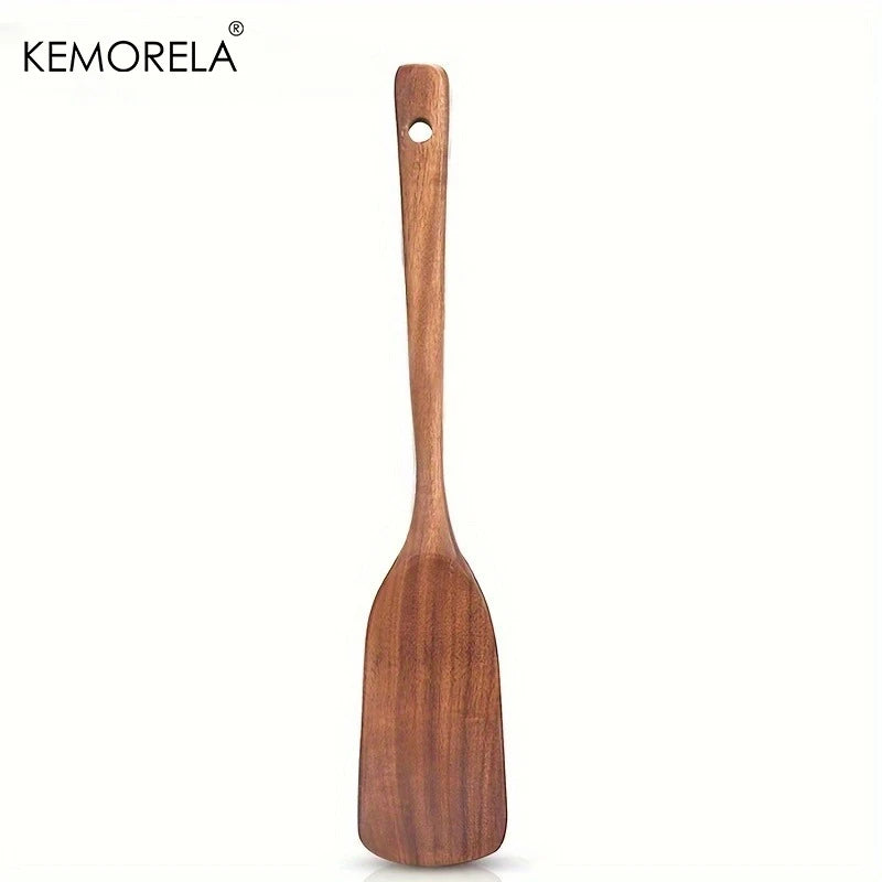 KEMORELA Acacia Wood Spatula Set – Food-Safe Kitchen Utensils Wooden Spatula Set Axl