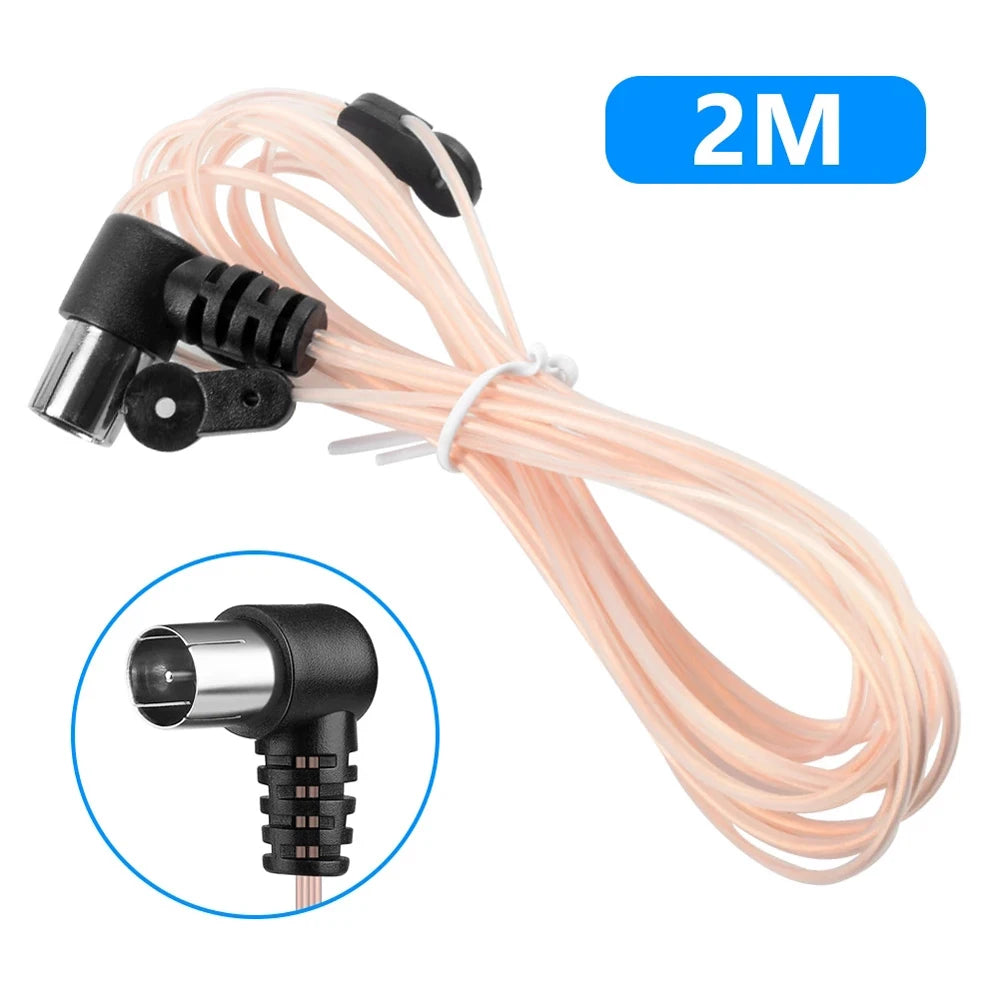 Indoor FM Dipole Antenna – 75 Ohm T-Type F Connector, 2m Cable FM Radio Antenna Axl