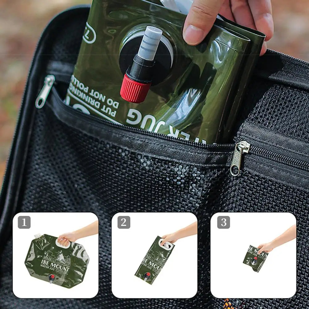 8L Collapsible Water Container with Spigot for Camping & Hiking Collapsible Water Container Axl