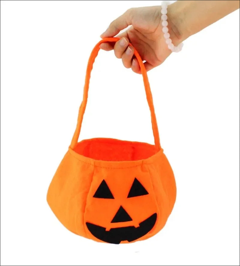 Halloween Pumpkin Candy Bag – Kids Trick-or-Treat Tote Halloween Candy Bag Axl