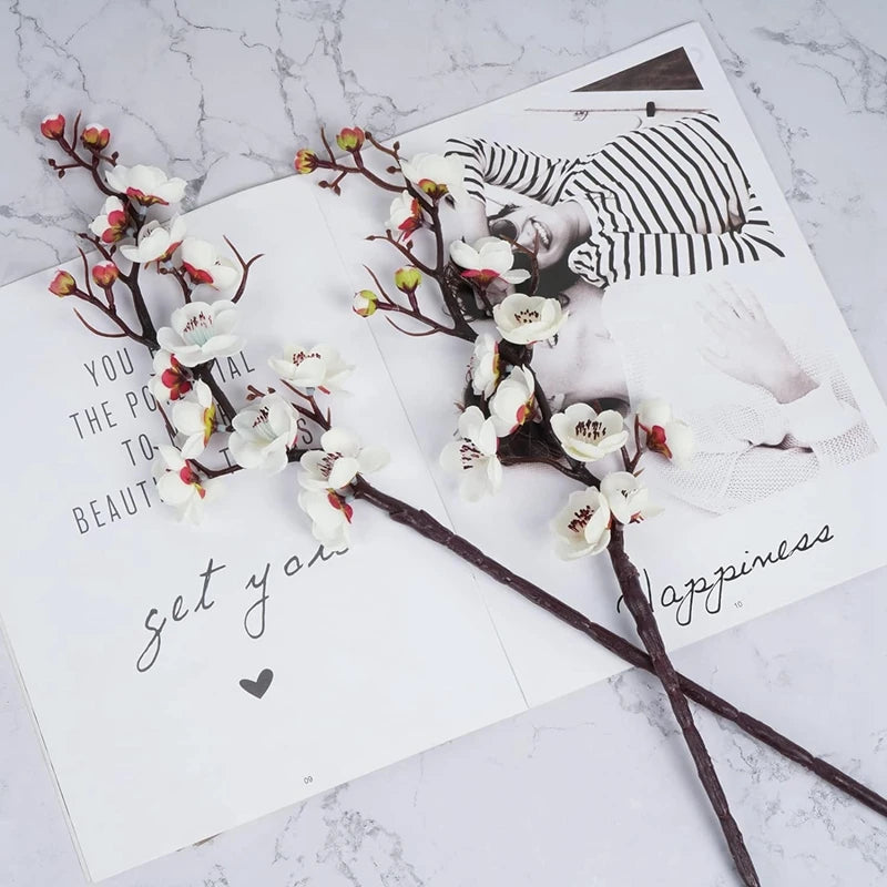 Artificial Silk Plum Blossom Branch | Spring Home & Wedding Decor Artificial Flower Branch Axl