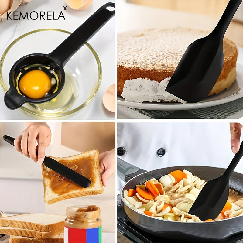 KEMORELA 30-Piece Silicone Cooking Utensil Set – Wooden Handles Silicone Utensil Set Axl