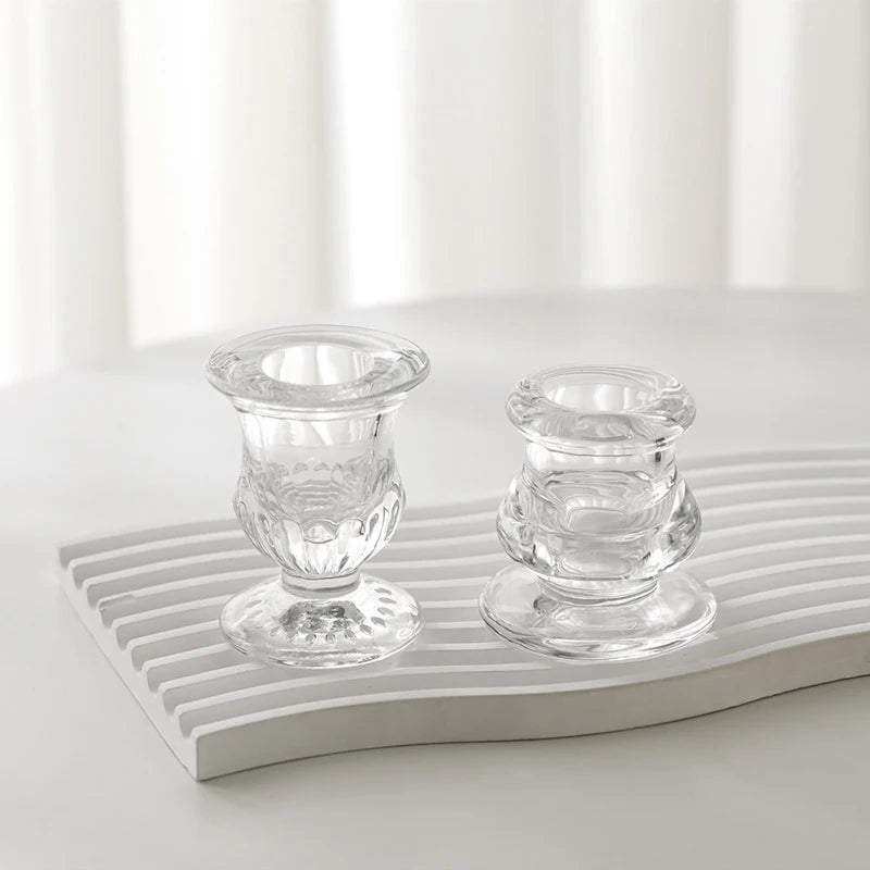 Nordic Glass Candle Holder – Wedding & Home Décor Candlestick Glass Candle Holder Axl