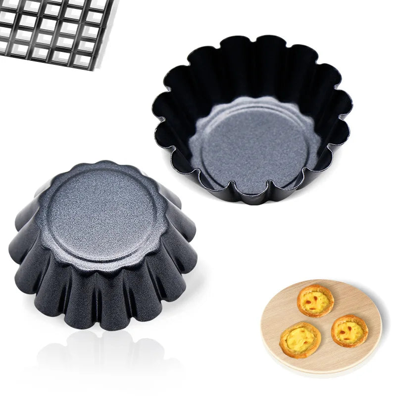 Non-Stick Stainless Steel Tart & Quiche Mold Set – 12+ Pcs Tart & Quiche Mold Axl