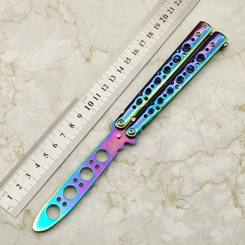 Butterfly Knife Trainer – Stainless Steel Safe Practice Tool Practice Knife Trainer Axl